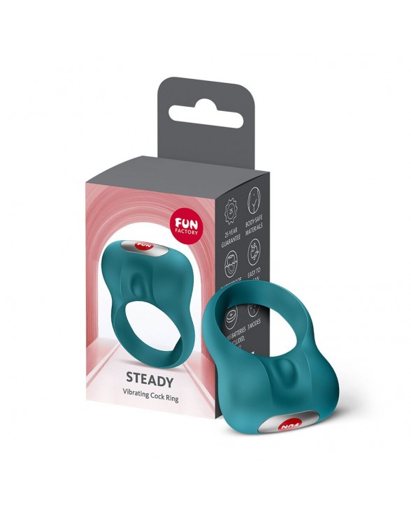 Ерекційне віброкільце Fun Factory Steady Bottle Green - 3