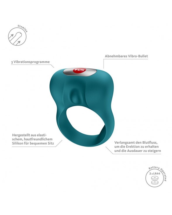 Ерекційне віброкільце Fun Factory Steady Bottle Green - 2