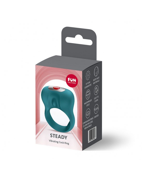 Ерекційне віброкільце Fun Factory Steady Bottle Green - 4