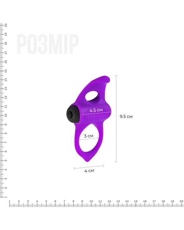 Ерекційне віброкільце Adrien Lastic Lingus MAX Violet - 1