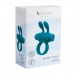 Ерекційне віброкільце S Pleasures Premium Rabbit Ring бірюзове, зі знімною віброкулею та вушками - 3