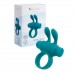 Ерекційне віброкільце S Pleasures Premium Rabbit Ring бірюзове, зі знімною віброкулею та вушками - 1