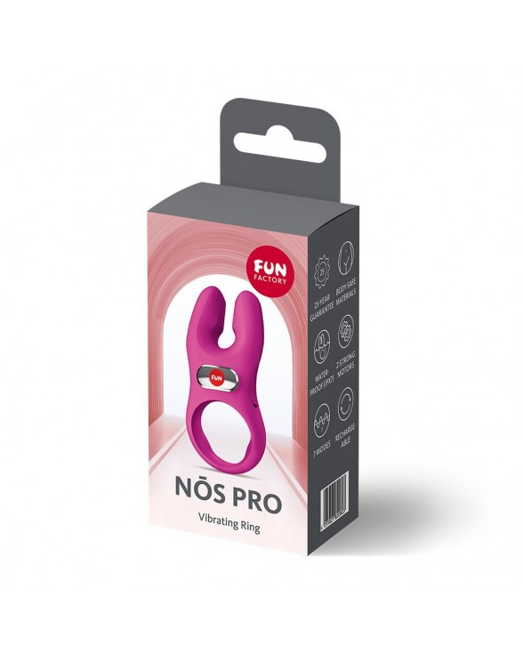 Ерекційне віброкільце з подвійною стимуляцією клітора Fun Factory NŌS PRO Magenta - 7