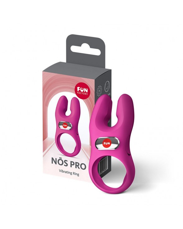 Ерекційне віброкільце з подвійною стимуляцією клітора Fun Factory NŌS PRO Magenta - 6