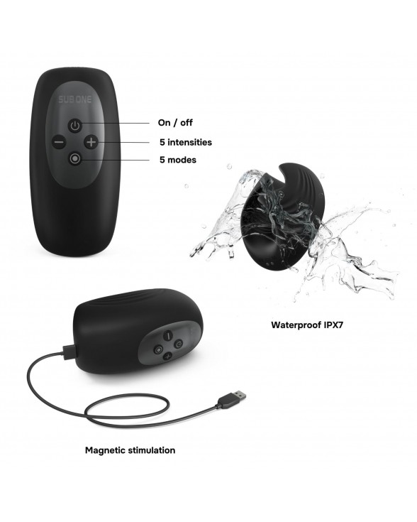 Мастурбатор с вибрацией Manwan SUB ONE Infinite Black - 2