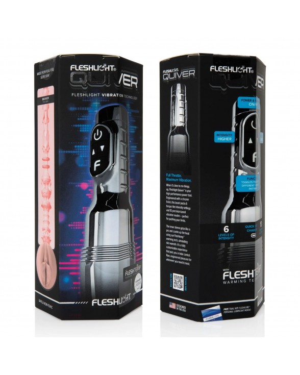 Вибромастурбатор вагина Fleshlight Pink Quiver - 4