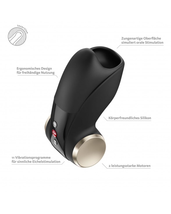Мастурбатор для головки пениса Fun Factory COBRA LIBRE II Black, игра без рук - 1