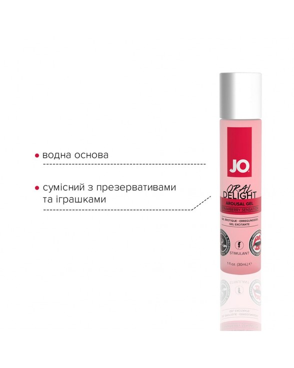 Гель для оральных ласк System JO Oral Delight — Strawberry Sensation (30 мл) - 3