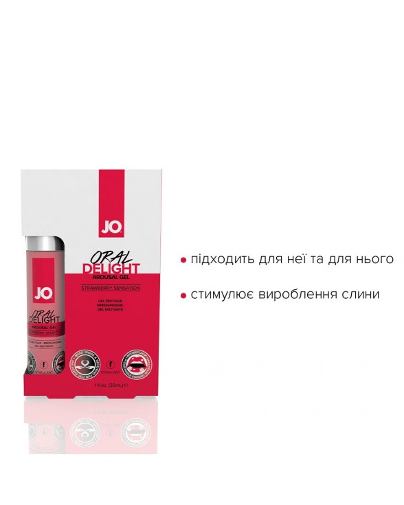 Гель для оральных ласк System JO Oral Delight — Strawberry Sensation (30 мл) - 2