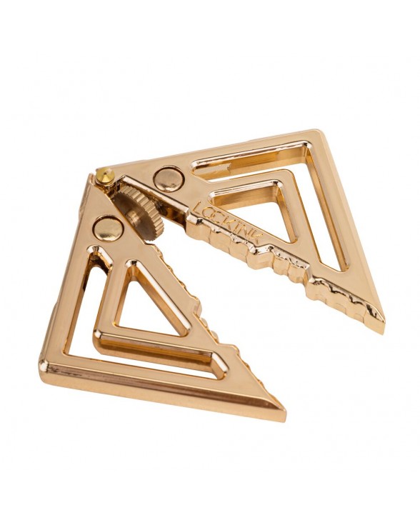 Зажимы для сосков с легкой подвеской LOCKINK Adjustable Nipple Clamps with Light Pendant - Golden - 2