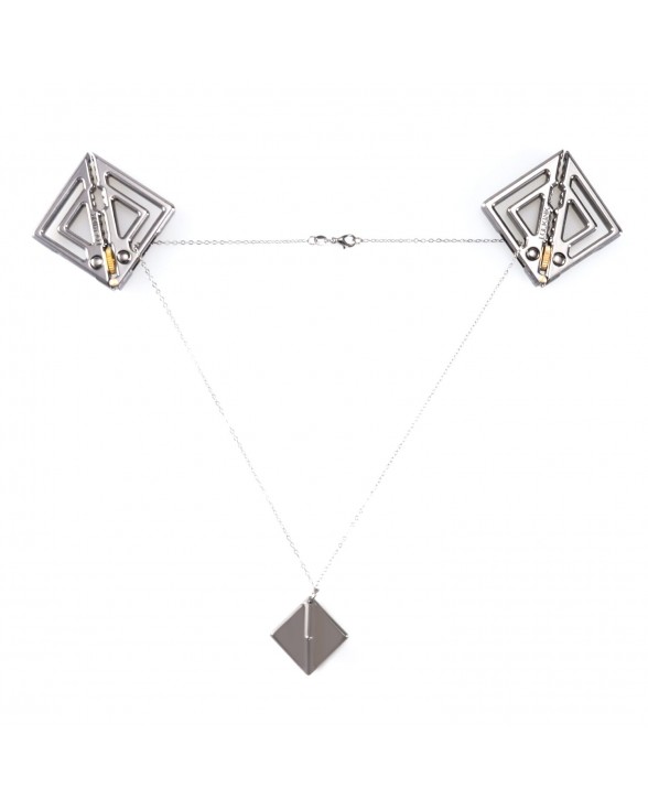Зажимы для сосков с легкой подвеской LOCKINK Adjustable Nipple Clamps with Light Pendant - Grey