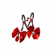 Затискачі для сосків з регулюванням Art of Sex - Flirty Bow, Червоний