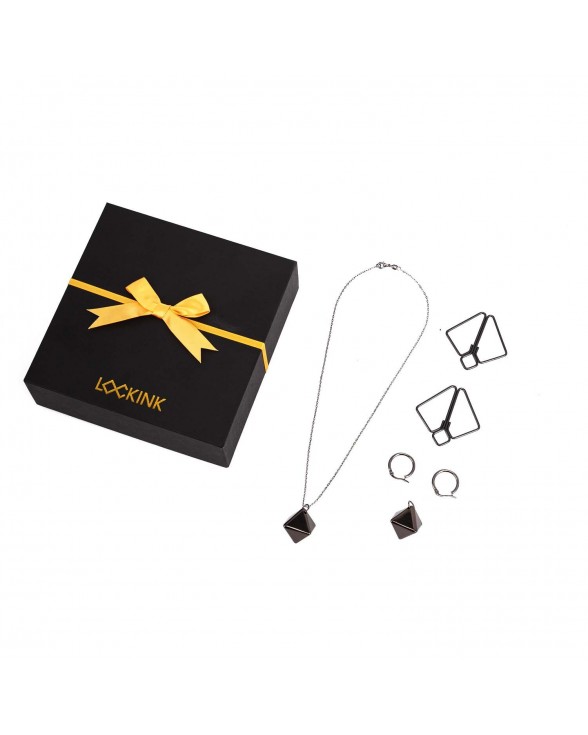 Зажимы для сосков с тяжелой подвеской LOCKINK Nipple Clamps with Heavy Pendant - Grey