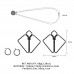 Зажимы для сосков с тяжелой подвеской LOCKINK Nipple Clamps with Heavy Pendant - Grey - 6
