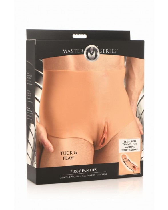 Накладна вагіна Master Series Silicone Vagina + Butt Panties - Medium - 9