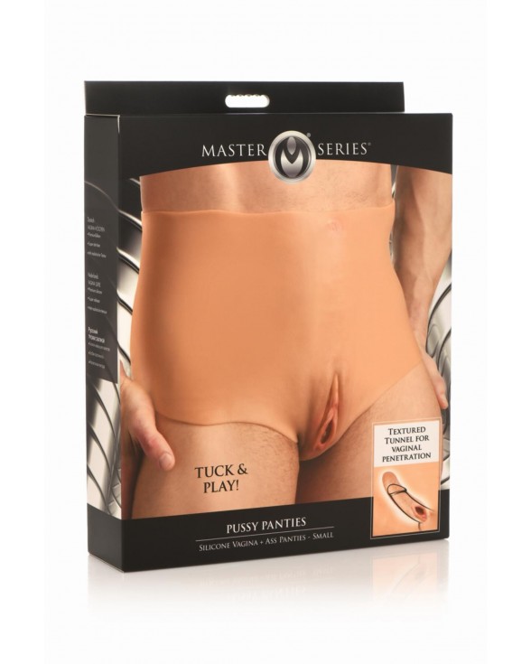 Накладна вагіна Master Series Silicone Vagina + Butt Panties - Small - 8